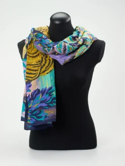 Damen Inouitoosh – Halstuch aus Baumwoll-Seide Dunkel