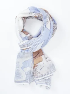 – Schal aus Baumwolle-Seide mit Print*Inouitoosh Sale