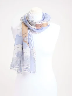 – Schal aus Baumwolle-Seide mit Print*Inouitoosh Sale