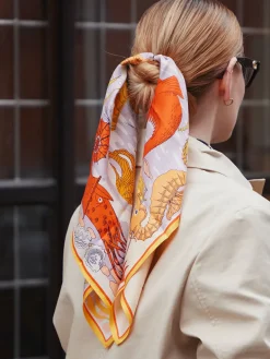 – Seidentuch aus reiner Seide Blasslila*Inouitoosh Outlet