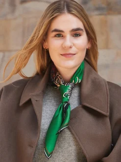 – Seidentuch mit glänzendem Animalprint*Inouitoosh