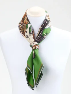 – Seidentuch mit glänzendem Animalprint*Inouitoosh