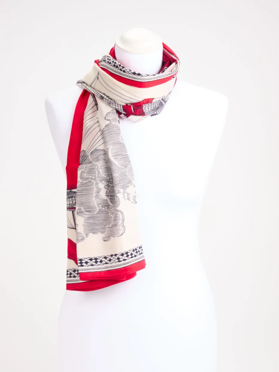 – Tuch aus Baumwolle und Seide Beige*Inouitoosh Online