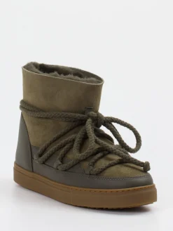 – Stiefeletten aus Veloursleder Oliv*Inuikii New