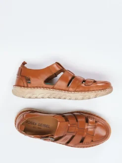 Herren Josef Seibel – Fischersandale aus Lammleder cognac
