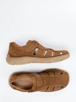 – Herrensandale aus Nubukleder cognac*Josef Seibel