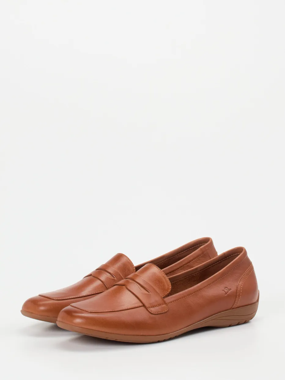 Damen Josef Seibel – Loafer aus Kalbleder cognac
