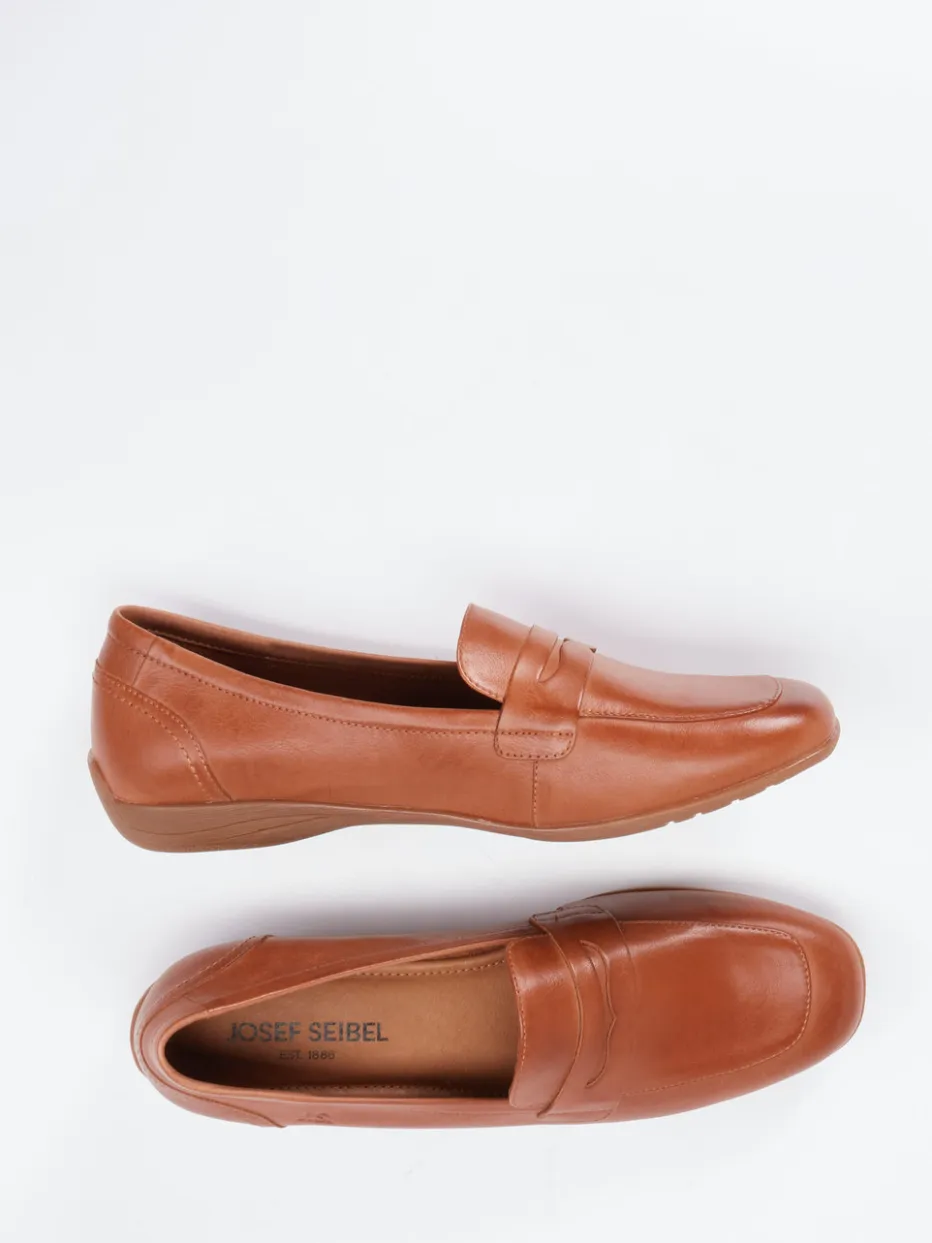Damen Josef Seibel – Loafer aus Kalbleder cognac