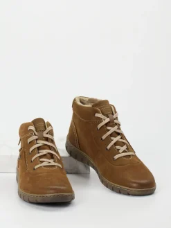 Damen Josef Seibel – Schnürboots aus Nubukleder cognac