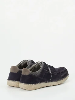 Herren Josef Seibel – Schnürschuh aus Veloursleder Dunkel