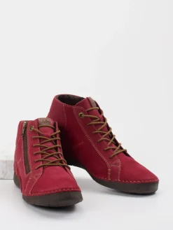 – Schnürstiefelette aus Nubukleder wein*Josef Seibel Best