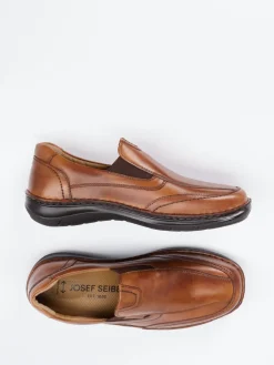 Herren Josef Seibel – Slip-On aus Kalbleder cognacfarben