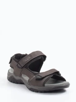 Herren Josef Seibel – Trekkingsandale aus Nubukleder Dunkelbraun