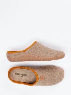 Damen Josef Seibel Relax – Pantoffeln aus Filz in Beige