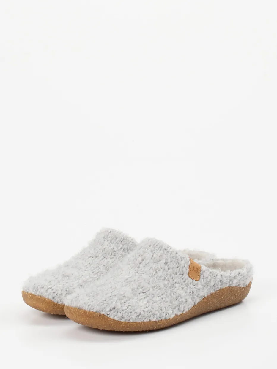 Damen Josef Seibel Relax – Pantoffeln aus Filz in Hell