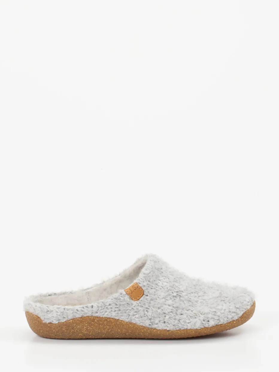 Damen Josef Seibel Relax – Pantoffeln aus Filz in Hell