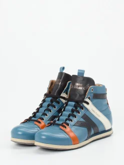 – High-Top Sneaker aus Kalbleder Petrol*Kamo Gutsu Hot