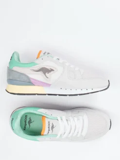 Damen Kangaroos – Retro-Sneaker aus Mesh und Veloursleder