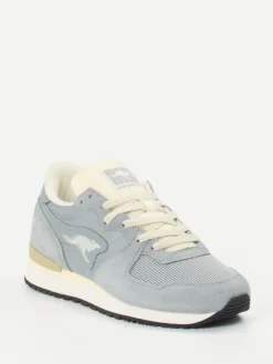 Damen Kangaroos – Retro-Sneaker aus Mesh und Veloursleder blau