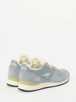 Damen Kangaroos – Retro-Sneaker aus Mesh und Veloursleder blau
