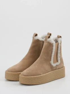 Damen Kennel u0026 Schmenger Kennel & Schmenger – Chelsea-Stiefelette aus Veloursleder sand