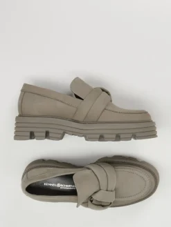 Damen Kennel u0026 Schmenger Kennel & Schmenger – Chunky Loafer aus Nubukleder Taupe