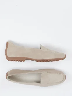 Damen Kennel u0026 Schmenger Kennel & Schmenger – Loafer aus Veloursleder beigegrau