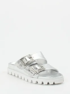 Damen Kennel u0026 Schmenger Kennel & Schmenger – Pantolette aus Metallicleder