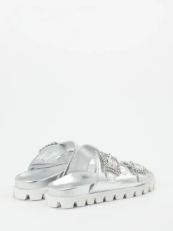 Damen Kennel u0026 Schmenger Kennel & Schmenger – Pantolette aus Metallicleder