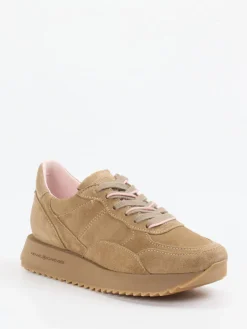 Damen Kennel u0026 Schmenger Kennel & Schmenger – Plateau-Sneaker aus Veloursleder Beige