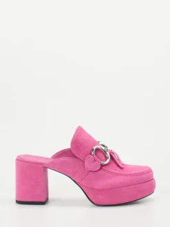 Damen Kennel u0026 Schmenger Kennel & Schmenger – Plateau-Mules aus Veloursleder