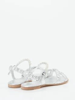 Damen Kennel u0026 Schmenger Kennel & Schmenger – Riemchensandale aus Metallicleder