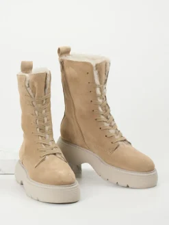 Kennel & Schmenger – Schnürboots aus Veloursleder Beige*Kennel u0026 Schmenger