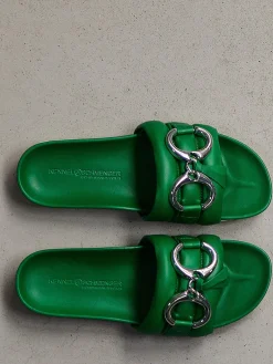 Damen Kennel u0026 Schmenger Kennel & Schmenger – Slides aus Lammleder Smaragd