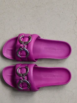 Damen Kennel u0026 Schmenger Kennel & Schmenger – Slides aus Lammleder fuchsia