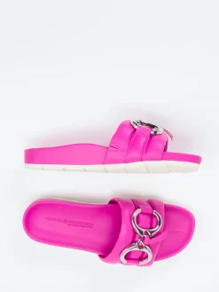 Damen Kennel u0026 Schmenger Kennel & Schmenger – Slides aus Lammleder fuchsia