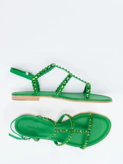 Damen Kennel u0026 Schmenger Kennel & Schmenger – Zehentrenner-Sandale aus Veloursleder smaragd