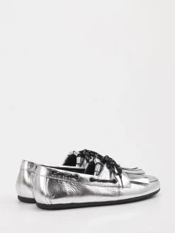 Kennel & Schmenger – Loafer aus Metallic-Leder in Silber*Kennel u0026 Schmenger Clearance