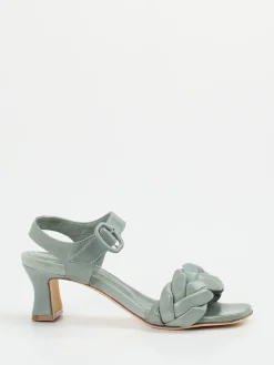 – Absatzsandale aus Flechtleder Salbei*Konstantin Starke Clearance