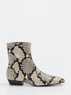 – Ankle Boots aus geprägtem Leder Beige*Konstantin Starke Best