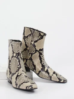 – Ankle Boots aus geprägtem Leder Beige*Konstantin Starke Best