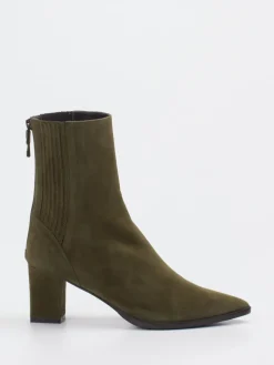 Damen Konstantin Starke – Ankle Boots aus Veloursleder Oliv