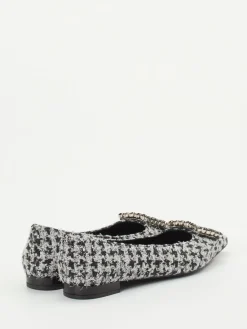 Damen Konstantin Starke – Ballerinas aus Bouclé-Textil hellgrau