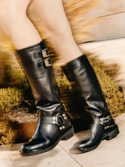 Damen Konstantin Starke – Biker Boots aus Kalbleder