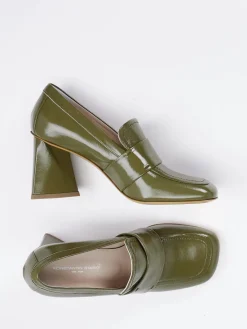 – Blockabsatz-Loafer aus Lackleder Oliv*Konstantin Starke Sale