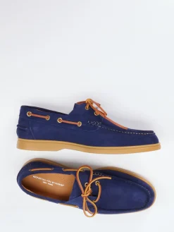Herren Konstantin Starke – Bootsschuhe aus Veloursleder marine