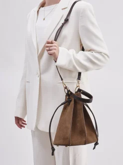 Damen Konstantin Starke – Bucket Bag aus Veloursleder