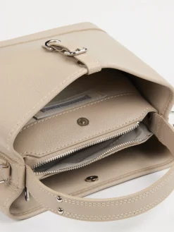 Damen Konstantin Starke – Bucket Bag aus Kalbleder Beigegrau