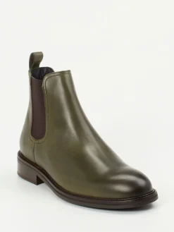 Herren Konstantin Starke – Chelsea Boots aus Kalbleder oliv