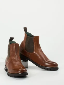 Damen Konstantin Starke – Chelsea Boots aus Känguruleder cognac